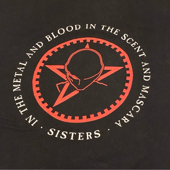 Official Sisters of Mercy Lyrics Shirt Crop Top - Picture 2 of 4